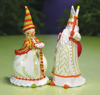 Patience Brewster Santa & Mrs. Claus Salt & Pepper 3 Patience Brewster Santa & Mrs. Claus Salt & Pepper