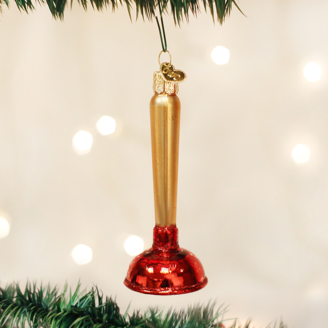 Old World Christmas Toilet Plunger Ornament 3 Old World Christmas Toilet Plunger Ornament