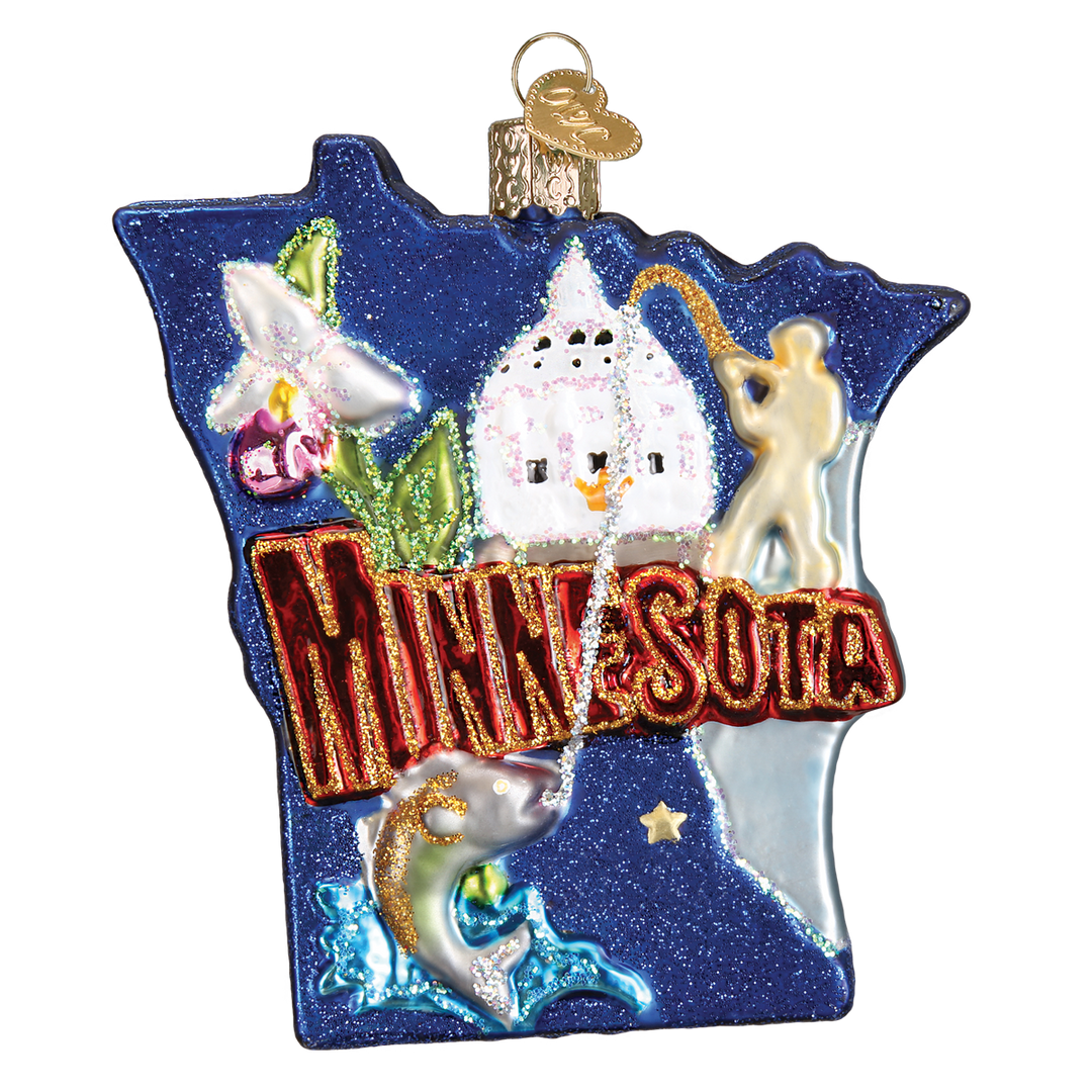 Old World Christmas State Of Minnesota Ornament 3 Old World Christmas State Of Minnesota Ornament