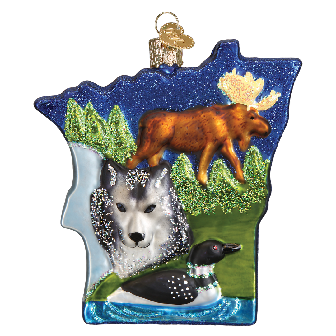 Old World Christmas State Of Minnesota Ornament 4 Old World Christmas State Of Minnesota Ornament