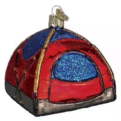 Old World Christmas Dome Tent Camping Ornament 3 Old World Christmas Dome Tent Camping Ornament