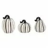 TheHolidayBarn.com New! Black & White Stripe Pumpkins