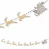 Bethany Lowe Santa & Reindeer Garland Platinum