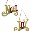 Bethany Lowe Noel & Joy Glittered Ornaments