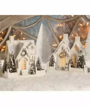 Bethany Lowe Large Ivory Cottages - Putz Houses 4 Bethany Lowe Large Ivory Cottages - Putz Houses