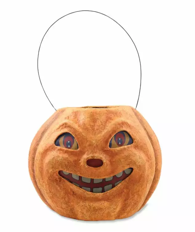 Bethany Lowe Vintage Pumpkin Bucket - Large 3 Bethany Lowe Vintage Pumpkin Bucket - Large