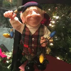 Whitehurst Albert Elf With Christmas Lights