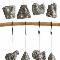 Creative Co-Op Antiqued Resin Chocolate Mold Ornaments Christmas