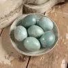 Bethany Lowe Small Aqua Eggs With Gold Flecks