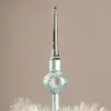 Bethany Lowe Aqua Indent Glass Tree Topper, Small New!
