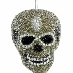 Katherine's Collection Beaded Skull Ornament New!