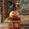 Bethany Lowe Halloween Party Cat On Box Container