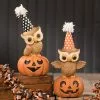 Bethany Lowe Retro Party Owls On Pumpkins New!