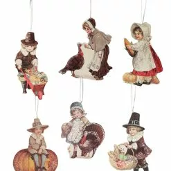 Bethany Lowe Thanksgiving Child Dummy Board Ornaments New!