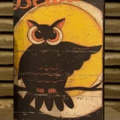 Primitives By Kathy Beware Owl Sign New!