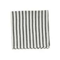 TheHolidayBarn.com Black & White Ticking Stripe Napkins, Set Of 6 Bethany Lowe