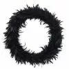 Zucker Halloween Black Feather Wreath - 22"