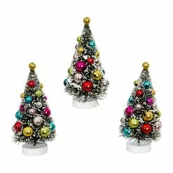 Raz Decorated Bottle Brush Trees - 4" New!