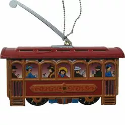 TheHolidayBarn.com Cable Car Tin Toy Reproduction Ornament