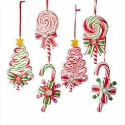 Kurt Adler Candy Cane Treats Ornament Set
