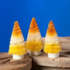 Bethany Lowe Mini Candy Corn Bottle Brush Trees
