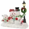 Raz Caroling Snowmen With Lighted Lamppost New!