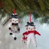 Bethany Lowe Chenille Snowman Ornaments New!