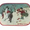 StiVoTex Christmas Winter Children With Snowman Tapestry Placemats - Set Of 6 1 StiVoTex Christmas Winter Children With Snowman Tapestry Placemats - Set Of 6