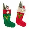 Raz New! Christmas Craft Fair Felt Stocking Ornaments