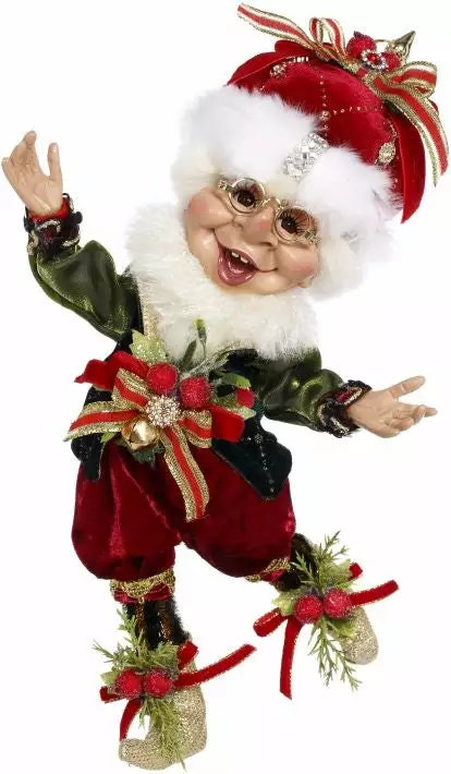 Christmas Ornamenting Elf By Mark Roberts - 13" New! 3 Christmas Ornamenting Elf By Mark Roberts - 13" New!