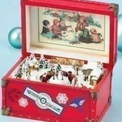 The Holiday Barn Christmas Surprise Trunk Music Box