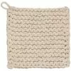 TheHolidayBarn.com Chunky Knit Cotton Potholders, Natural