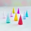 Glitterville Colorful Glass Cone Trees