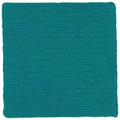 TheHolidayBarn.com New! Crocheted Dishcloths, Peacock Blue-Green