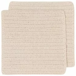 TheHolidayBarn.com New! Crocheted Dishcloths, Natural Cotton