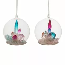 TheHolidayBarn.com Gem Globe Ornaments, Lights Up