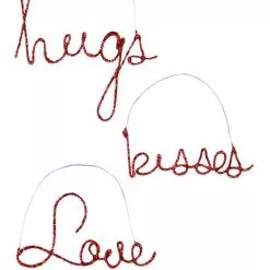 Bethany Lowe Cursive Valentine Word Ornaments