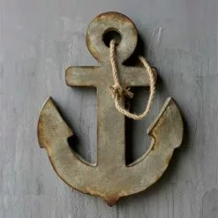Creative Co-Op Christmas Aged Metal Anchor Sign