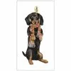 Mary Lake-Thompson Dachshund Mistletoe Kisses Flour Sack Towel