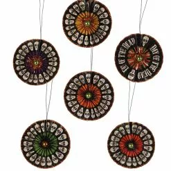 Bethany Lowe Day Of The Dead Rosette Ornaments
