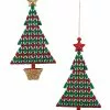 Katherine's Collection Diamond Pattern Retro Christmas Tree Ornaments