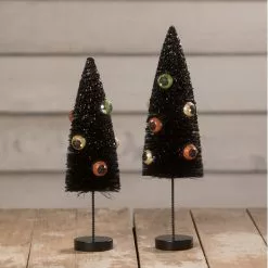 Bethany Lowe Eerie Eyeball Bottle Brush Trees New!