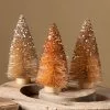 Bethany Lowe New! Fall Sparkle Mini Bottle Brush Trees