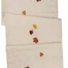 Primitives By Kathy New! Embroidered Fall Leaves Linen Table Runner