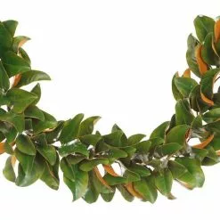 TheHolidayBarn.com Faux Magnolia Leaf Garland, Extra Full New!