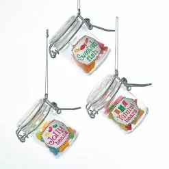 Kurt Adler Fruity Candy In Jar Ornaments