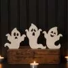 Bethany Lowe Ghoulish Ghost Silhouettes With White Glitter New!