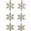 Kurt Adler Vintage Glamour Glitter Snowflake Danglers Christmas