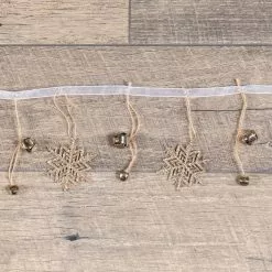 Ragon House Glittered Snowflake & Jingle Bell Garland