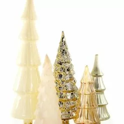 Cody Foster Gold & Cream Candy Glass Trees, Large